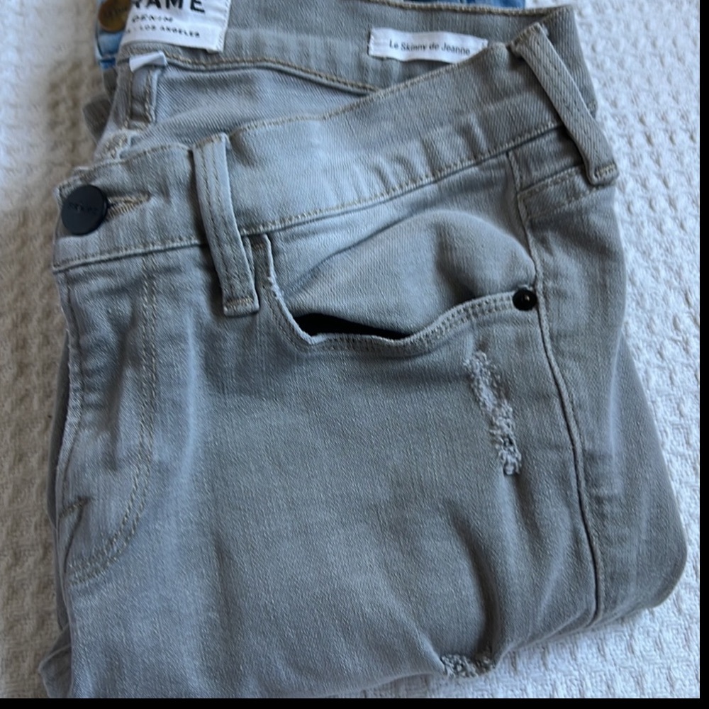 Frame Denim Le Rip - Harding- Light Grey 26 - Picture 3 of 3
